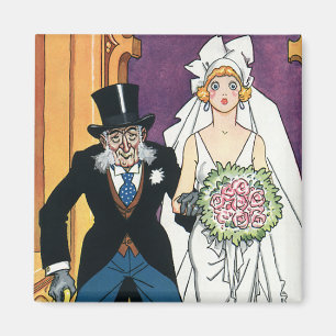 Aimant Vintage Funny Wedding, May December Romance