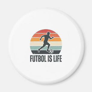 Aimant Vintage Futbol est la vie Conception de maillot de