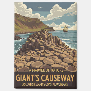 Aimant Vintage Giants Causeway Irlande du Nord Voyage