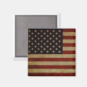 Aimant vintage Grunge American Flag (Recto/Verso)