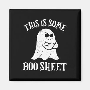 Aimant Vintage Halloween Boo Ceci Est Une Feuille De Boit