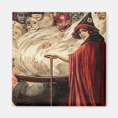 Aimant Vintage Halloween Cauldron Magic (Devant)