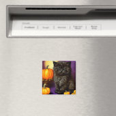 Aimant Vintage Halloween Kitten (In Situ (Lave-vaisselle))