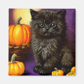 Aimant Vintage Halloween Kitten (Devant)