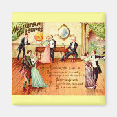 Aimant Vintage Halloween Salutations Dancing (Devant)