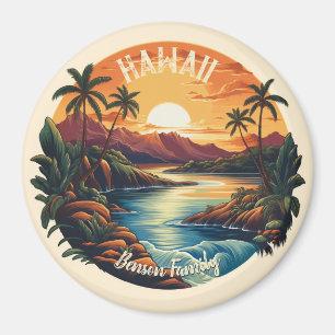 Aimant Vintage Hawaii Tropical Beach Travel Fridge