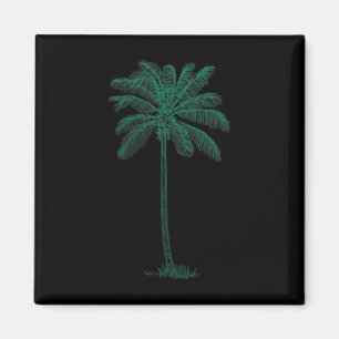 Aimant Vintage Hawaiian Palm Tree Beach Tropical Island P
