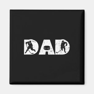 Aimant Vintage Hockey sur glace papa Fête des pères famil