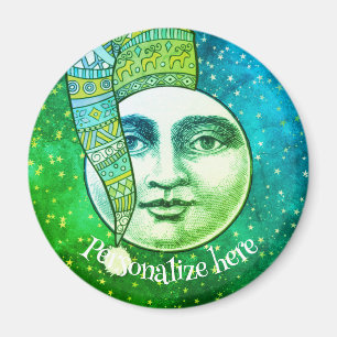 Aimant Vintage homme dans la lune whimsshiver casquette b