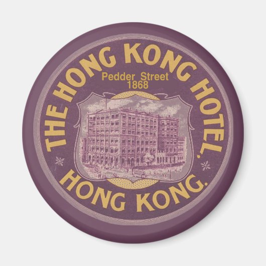Aimant Vintage Hotel Hong Kong (Devant)