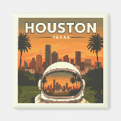 Aimant Vintage Houston Texas (Devant)
