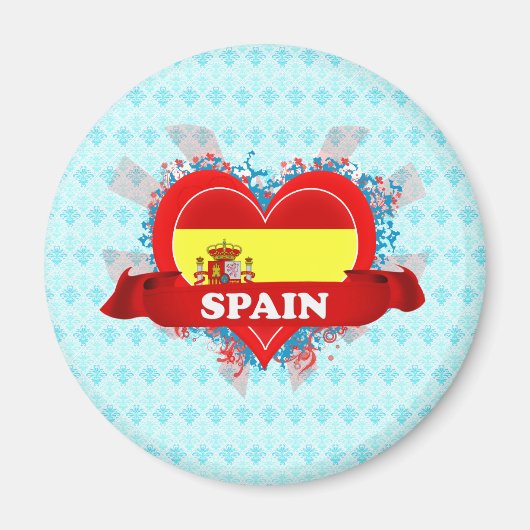 Aimant Vintage I Love Espagne (Devant)