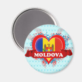 Aimant Vintage I Love Moldova (Recto/Verso)