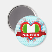 Aimant Vintage I Love Nigeria (Recto/Verso)