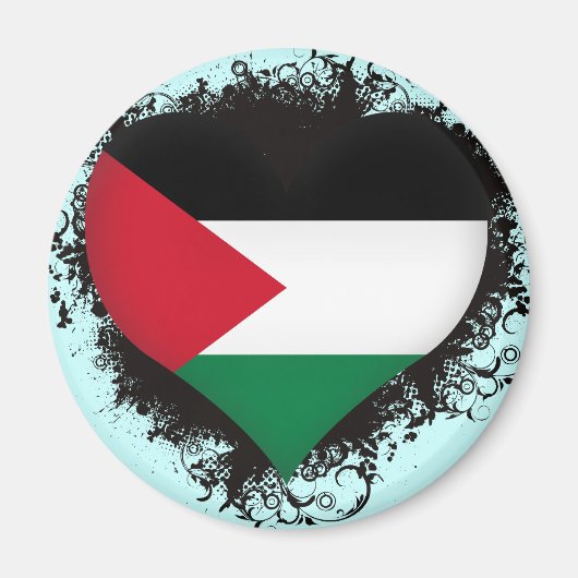 Aimant Vintage I Love Palestine (Devant)