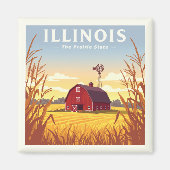 Aimant Vintage Illinois (Devant)