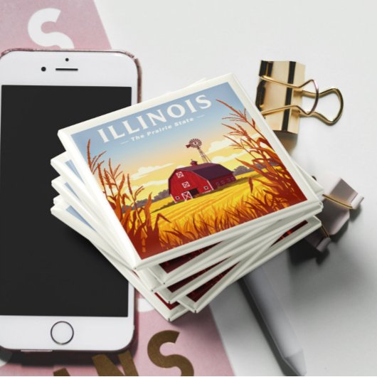Aimant Vintage Illinois