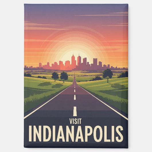 Aimant Vintage Indiana Indianapolis (Recto)