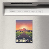 Aimant Vintage Indiana Indianapolis (In Situ (Lave-vaisselle))