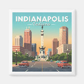 Aimant Vintage Indianapolis Indiana (Devant)