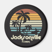 Aimant Vintage Jacksonville Floride (Devant)