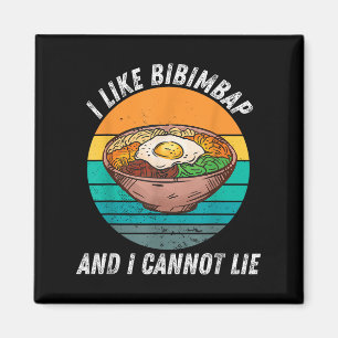 Aimant Vintage J'aime Bibimbap Et Je Ne Peux Pas Mentir R