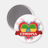 Aimant Vintage J'aime l'Éthiopie (Recto/Verso)