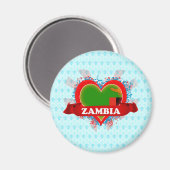 Aimant Vintage J'aime Zambie (Recto/Verso)