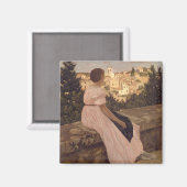 Aimant Vintage Jean Frederic Bazille La Robe Rose (Recto/Verso)