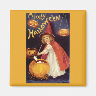 Aimant Vintage Jolly Halloween Witch by Ellen Clapsaddle