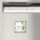 Aimant Vintage Joyeux Saint-Patricks Day Casquette Garçon (In Situ (Lave-vaisselle))