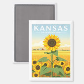 Aimant Vintage Kansas (Recto/Verso)
