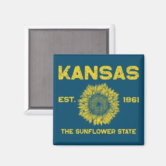 Aimant Vintage Kansas (Recto/Verso)