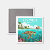 Aimant Vintage Key West Floride (Recto/Verso)