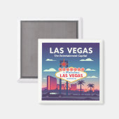 Aimant Vintage Las Vegas Nevada (Recto/Verso)