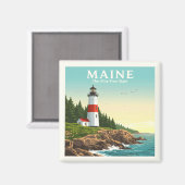 Aimant Vintage Maine (Recto/Verso)