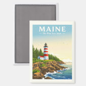 Aimant Vintage Maine (Recto/Verso)