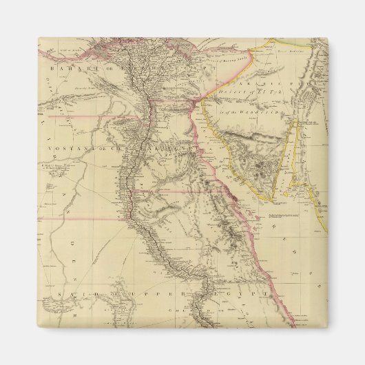 Aimant Vintage Map of Egypt (Devant)