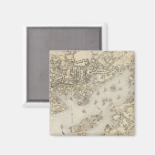 Aimant Vintage Map of Gloucester Massachusetts (Recto/Verso)