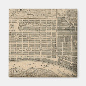 Aimant Vintage Map of Savannah (Devant)