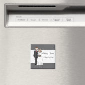 Aimant Vintage Mariée & Salle Enregistrer La Date (In Situ (Lave-vaisselle))