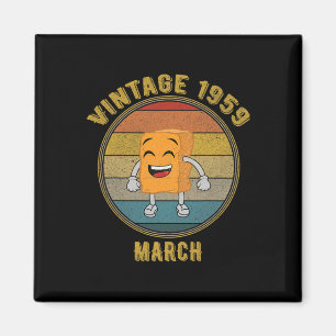 Aimant Vintage Mars 1959 Chicken Nugget Rieur en Détresse