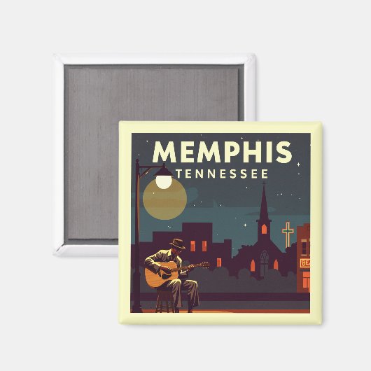 Aimant Vintage Memphis Tennessee (Recto/Verso)