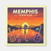 Aimant Vintage Memphis Tennessee (Devant)