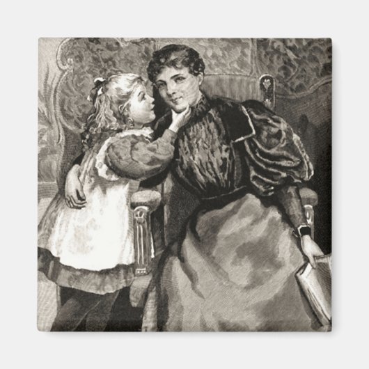 Aimant Vintage mère et fille (Devant)