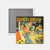 Aimant Vintage Mère Oie Lecture Livres aux enfants (Recto/Verso)