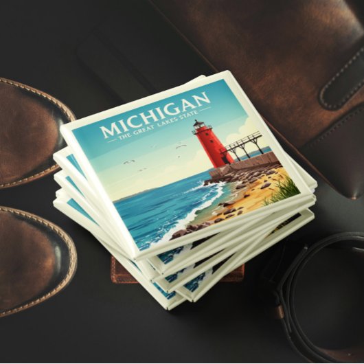 Aimant Vintage Michigan