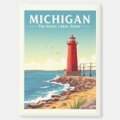 Aimant Vintage Michigan (Recto)