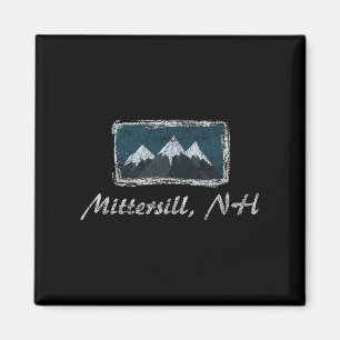 Aimant Vintage Mittersill New Hampshire Ski d'hiver