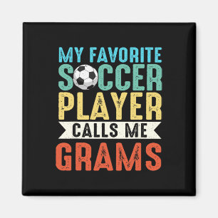 Aimant Vintage Mon Joueur de Foot Favori M'appelle Mamie